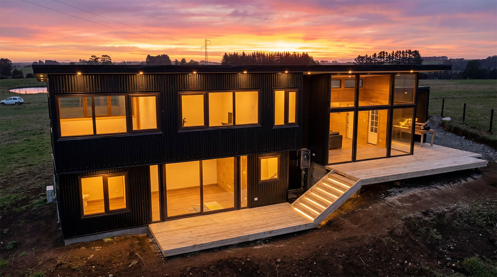 Casa construida en el sur de Chile