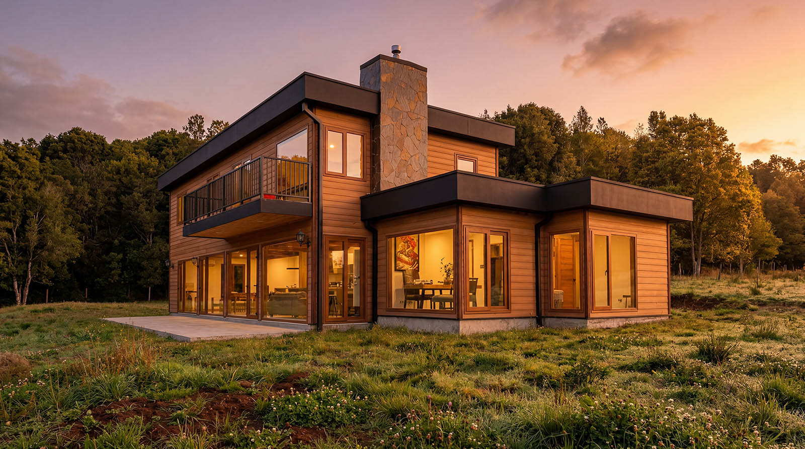 Casa construida en el sur de Chile