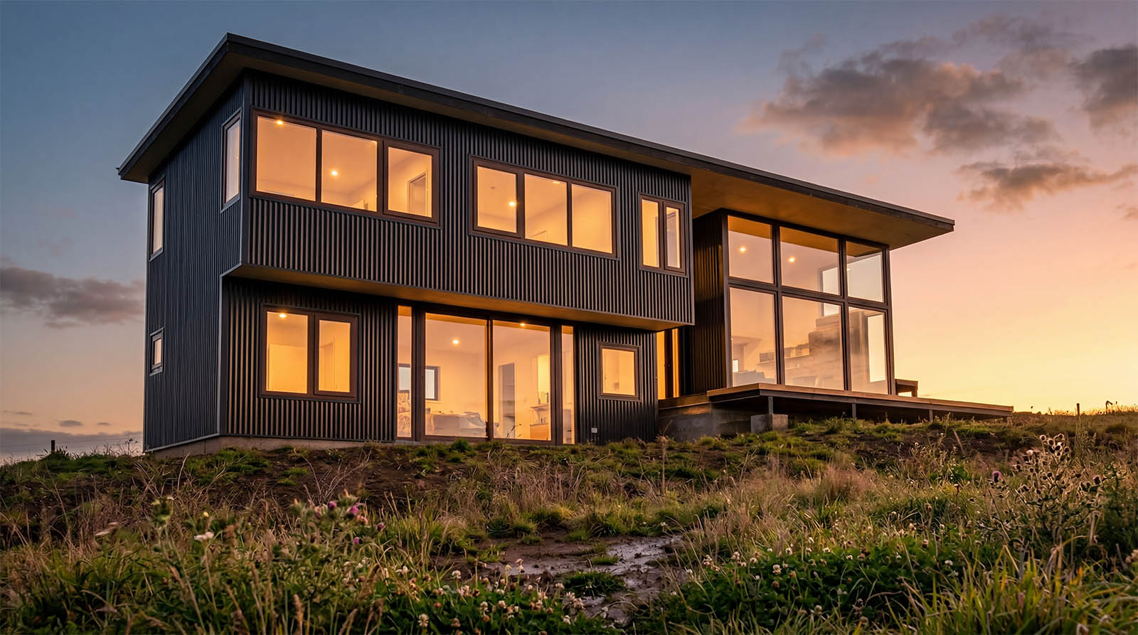 Casa construida en el sur de Chile