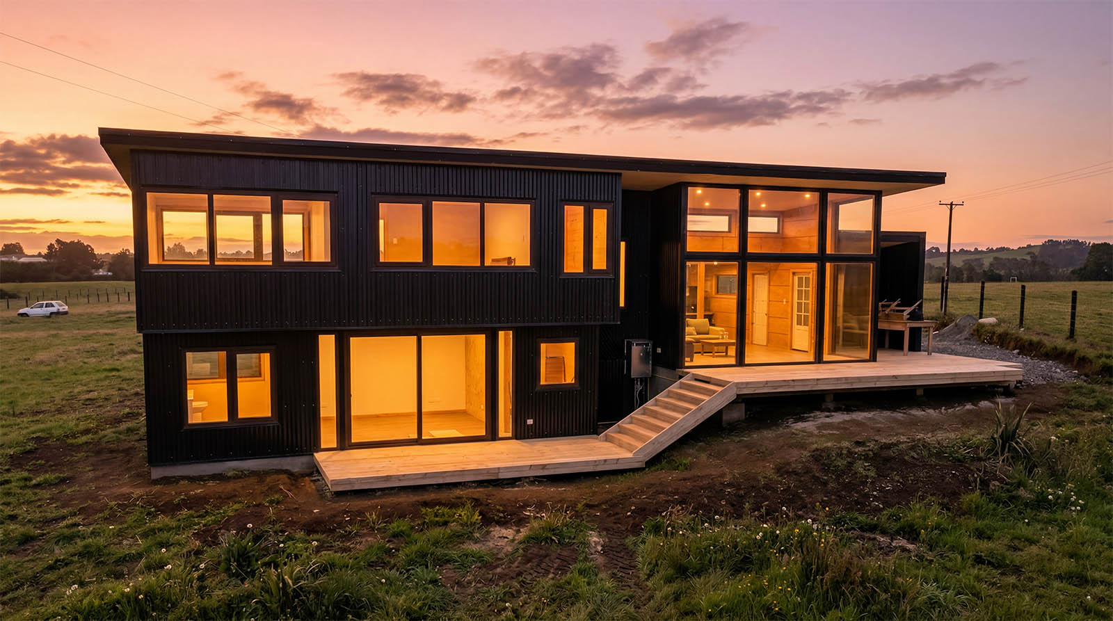 Casa construida en el sur de Chile
